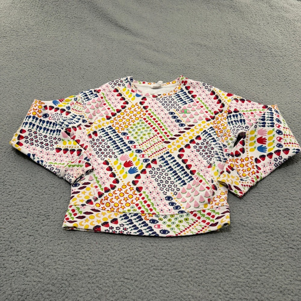Champion x Susan Alexandra Reverse Weave Sweatshirt Medium Fruit AOP